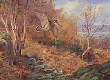 Autumn Canvas Paintings - Autumn at Loch Maree